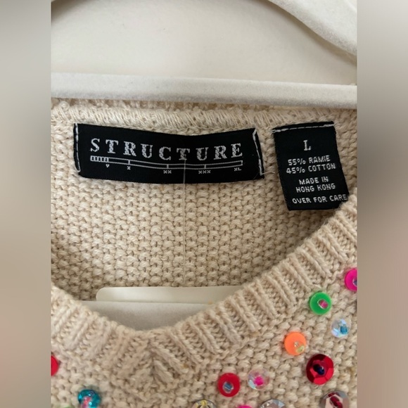 Vintage Upcycled Embroidered Boho Sequined Evil Eye Sweater Vest Tank Top NWOT - Picture 5 of 8